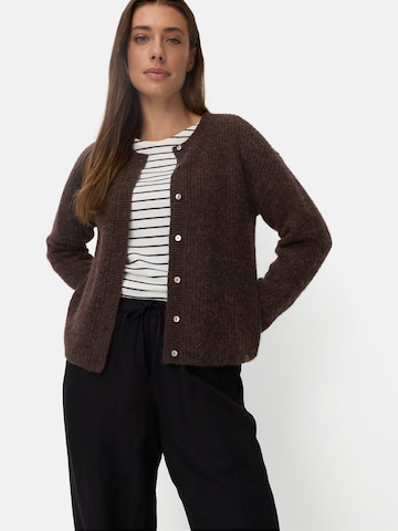 CAMEL ACTIVE Strickjacke mit gerader Passform in Braun: Vorderseite