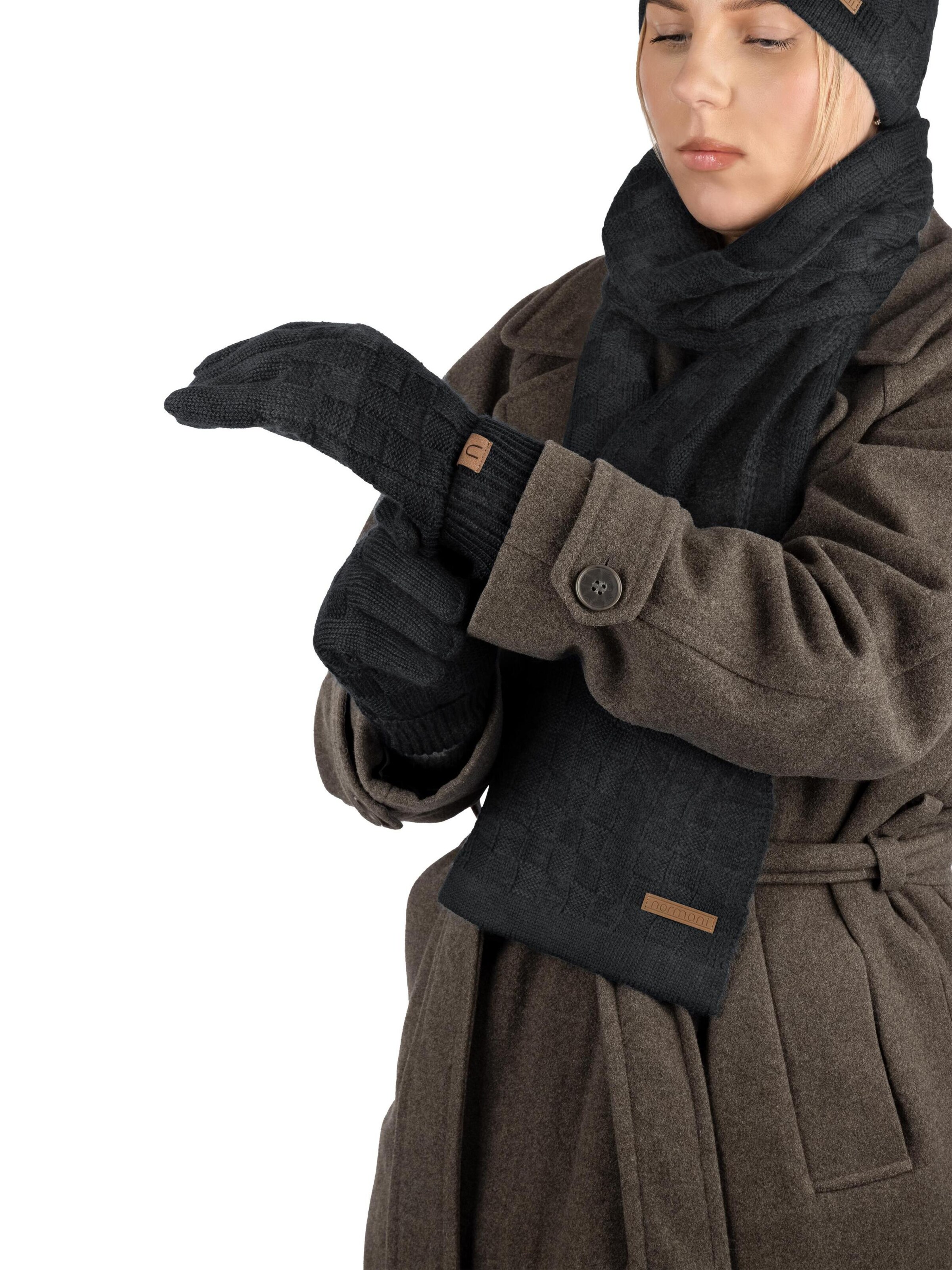 normani Fingerhandschuhe 'Yuma' in Grau