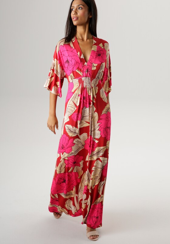 Aniston SELECTED Summer Dress in Dark Red