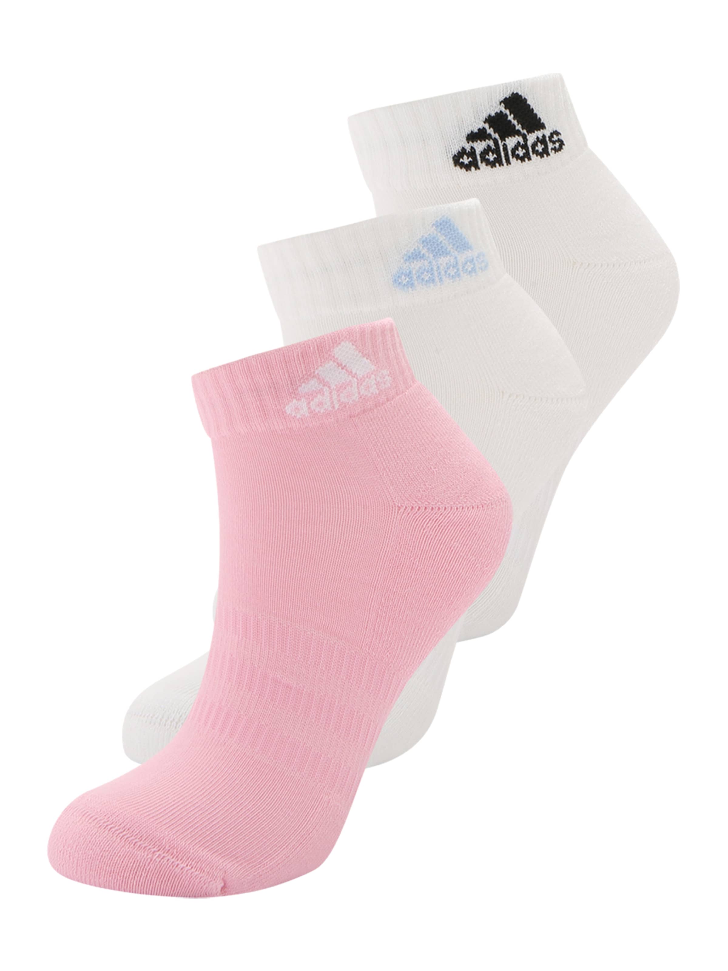 ADIDAS PERFORMANCE Спортивные носки 'Cushioned Sportswear Ankle 3 Pairs' в Ярко-розовый: спереди