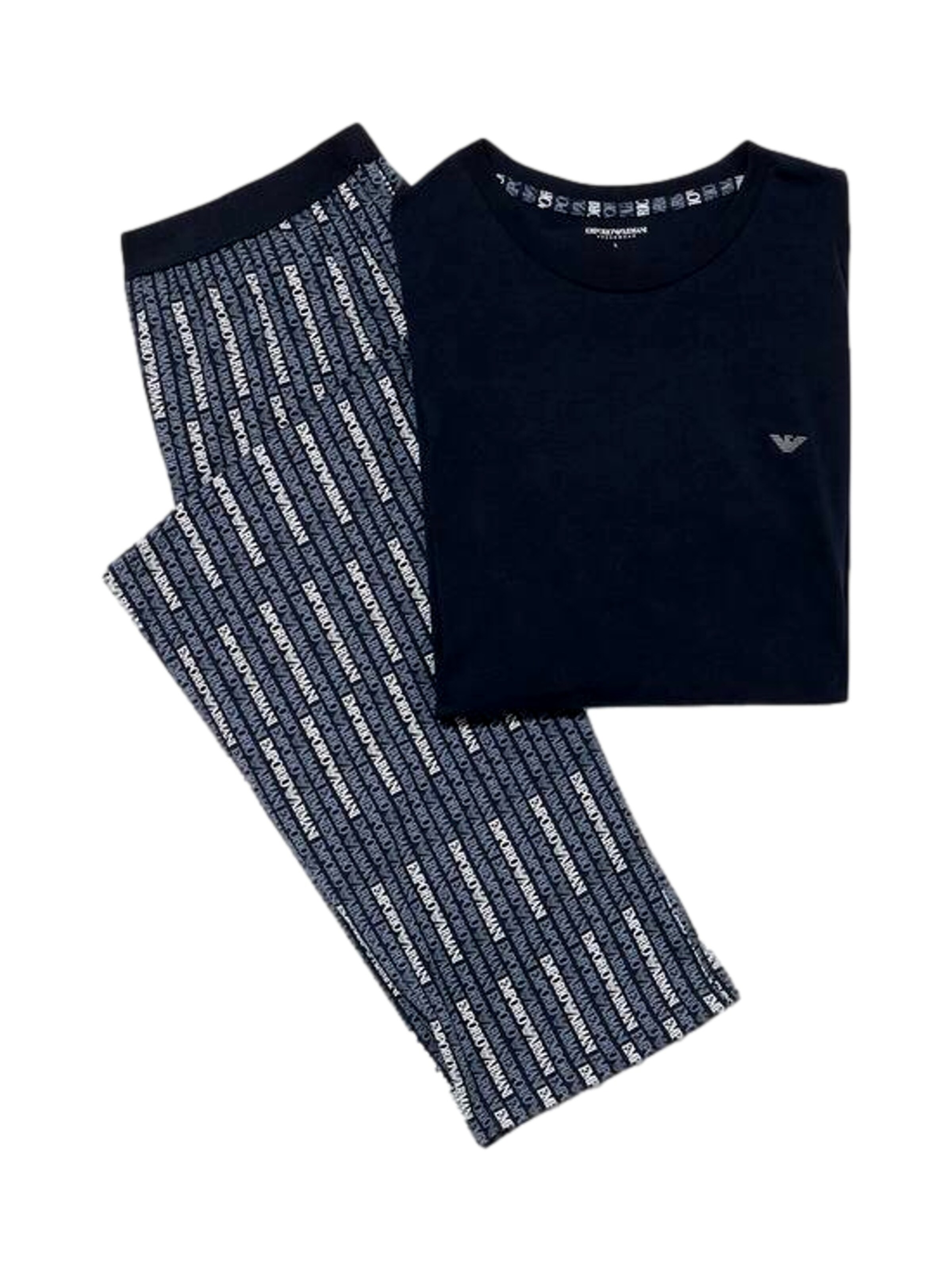 Emporio Armani Pyjama in L in navy / saphir / offwhite, Produktansicht