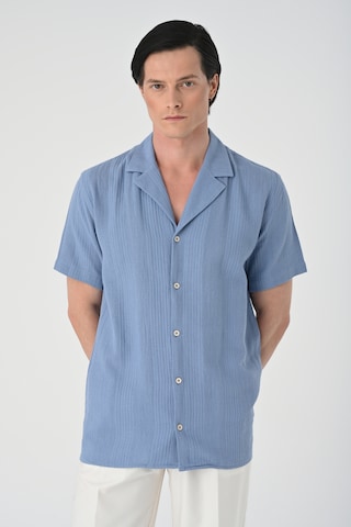 Antioch Regular fit Button Up Shirt in Blue