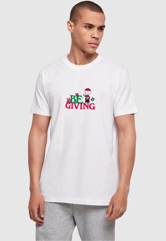 T-Shirt 'Peanuts Be Giving' Merchcode en blanc : devant