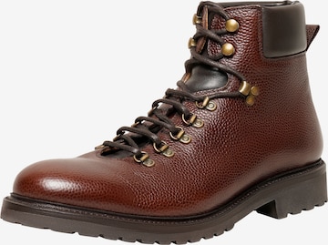 Henry Stevens Lace-Up Boots 'Barkley HB' in Brown: front