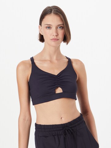 CURARE Yogawear Bralette Sports Bra in Blue: front