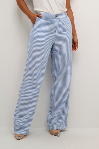 Cream Regular Pants 'Venta' in Blue: front