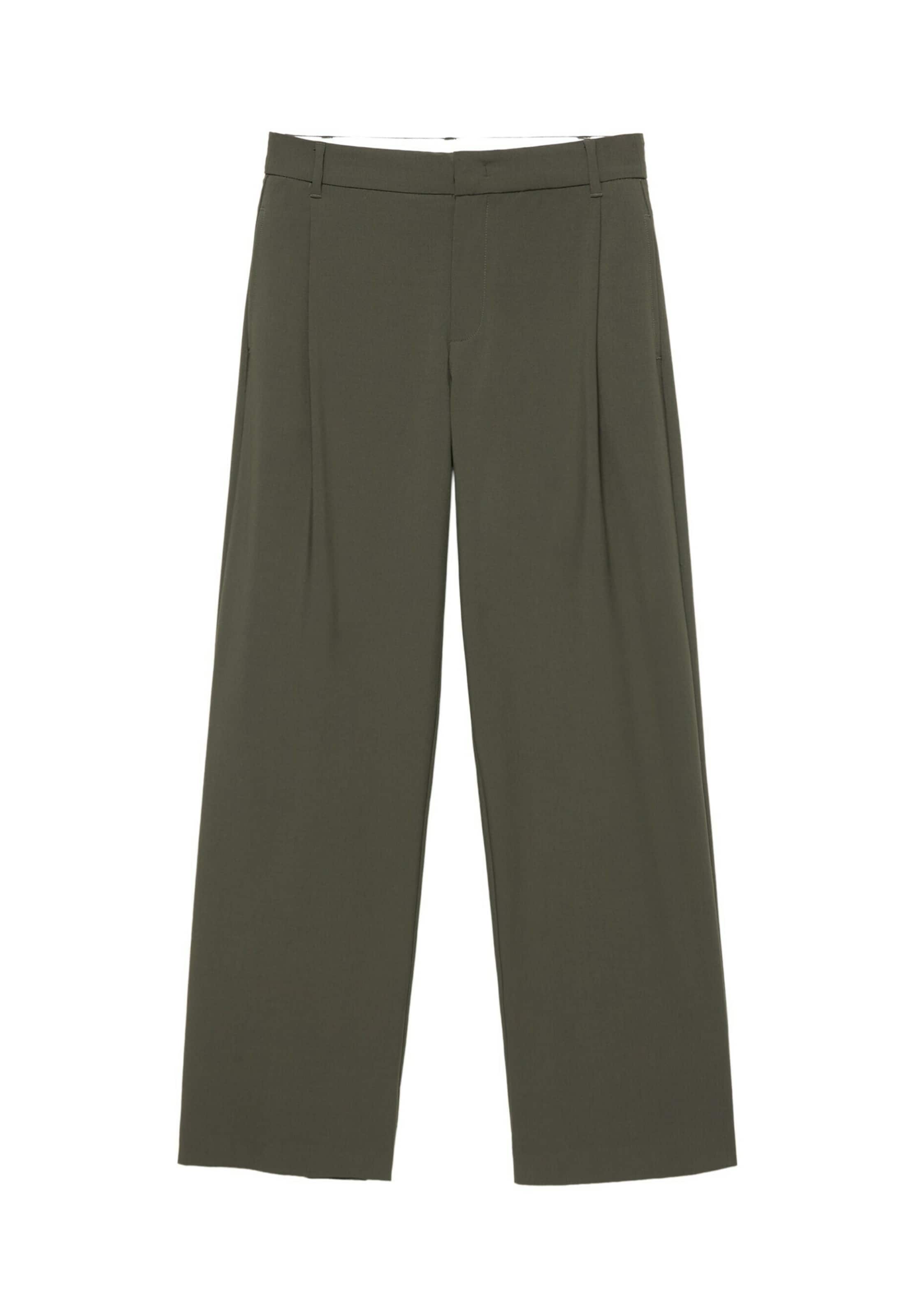 Pantaloni cutați de la Pull&Bear pe verde: față