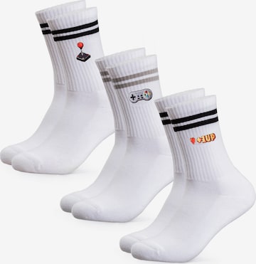 Occulto Socken 'Rio' in Weiß: Vorderseite