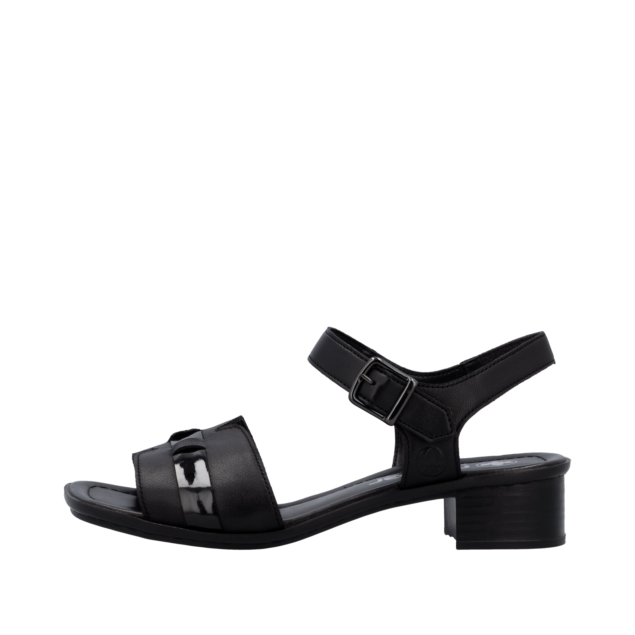 Rieker Strap Sandals '62685' in Black
