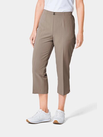 Goldner Regular Pants 'Martha' in Brown: front