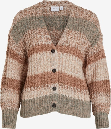 VILA Knit Cardigan 'ABRIL' in Brown: front