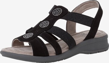 JANA Sandals in Black: front