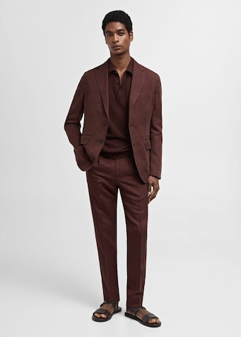 MANGO MAN Regular fit Suit Jacket 'Salerno' in Brown
