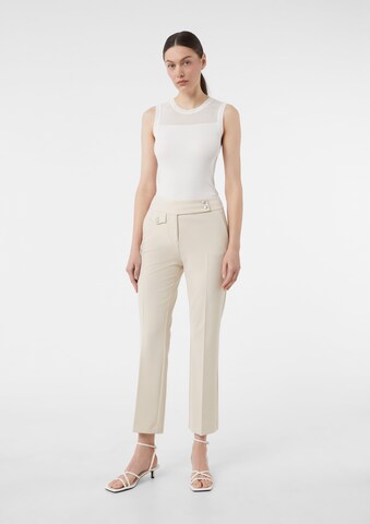 COMMA Regular Broek in Beige: voorkant