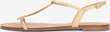 Kazar Strap Sandals in Gold: front