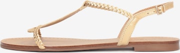 Kazar Strap Sandals in Gold: front