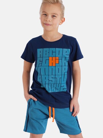 Denokids Tracksuit 'Alphabet' in Blue: front