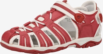 Chaussures ouvertes Kickers en rouge : devant