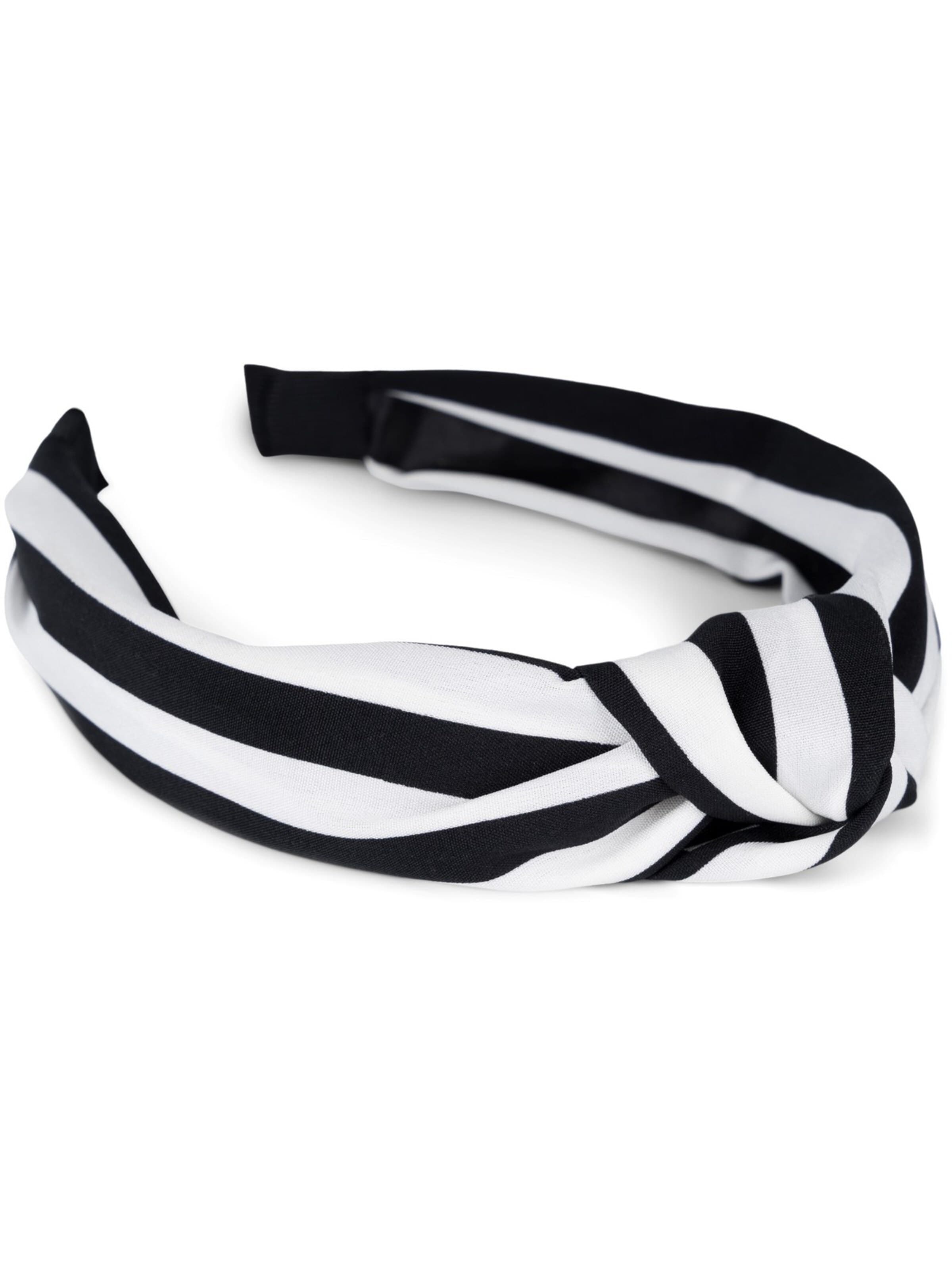 styleBREAKER Hair jewelry 'Haarreif mit Streifen Muster' in Black: front