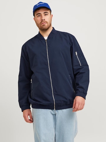 Veste mi-saison 'Rush' Jack & Jones Plus en bleu : devant