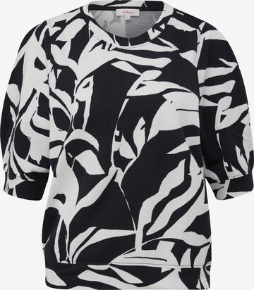 Sweat-shirt s.Oliver en noir : devant