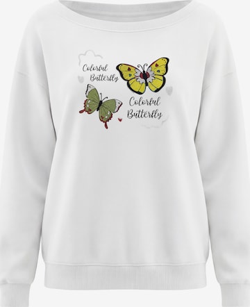 Sweat-shirt MYMO en blanc : devant