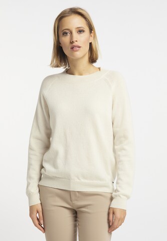 Pull-over DreiMaster PREMIUM en blanc : devant