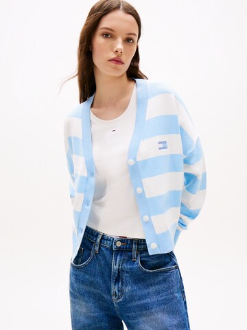 Tommy Jeans Knit cardigan in Blue: front