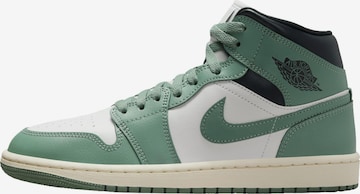Sneaker alta 'Air Jordan 1' di Jordan in verde: frontale