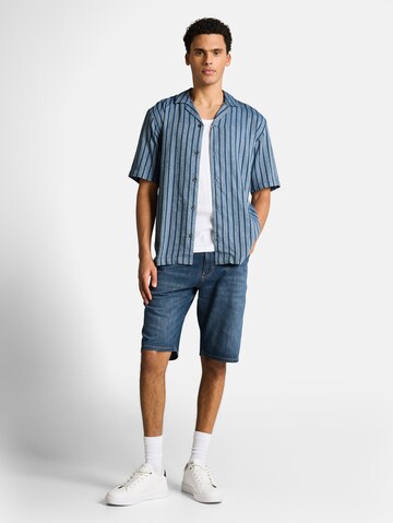 TOM TAILOR DENIM Comfort fit Button Up Shirt in Blue