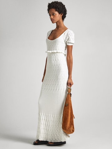 Pepe Jeans Knitted dress ' GOLDIE' in White