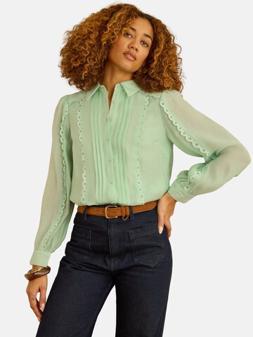 Chemisier love & roses en vert : devant