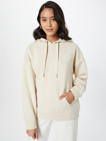 TOM TAILOR DENIM Sweatshirt in Beige: front