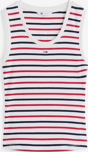 Tommy Jeans Top 'Essential' u noćno plava / tamno crvena / bijela, Pregled proizvoda