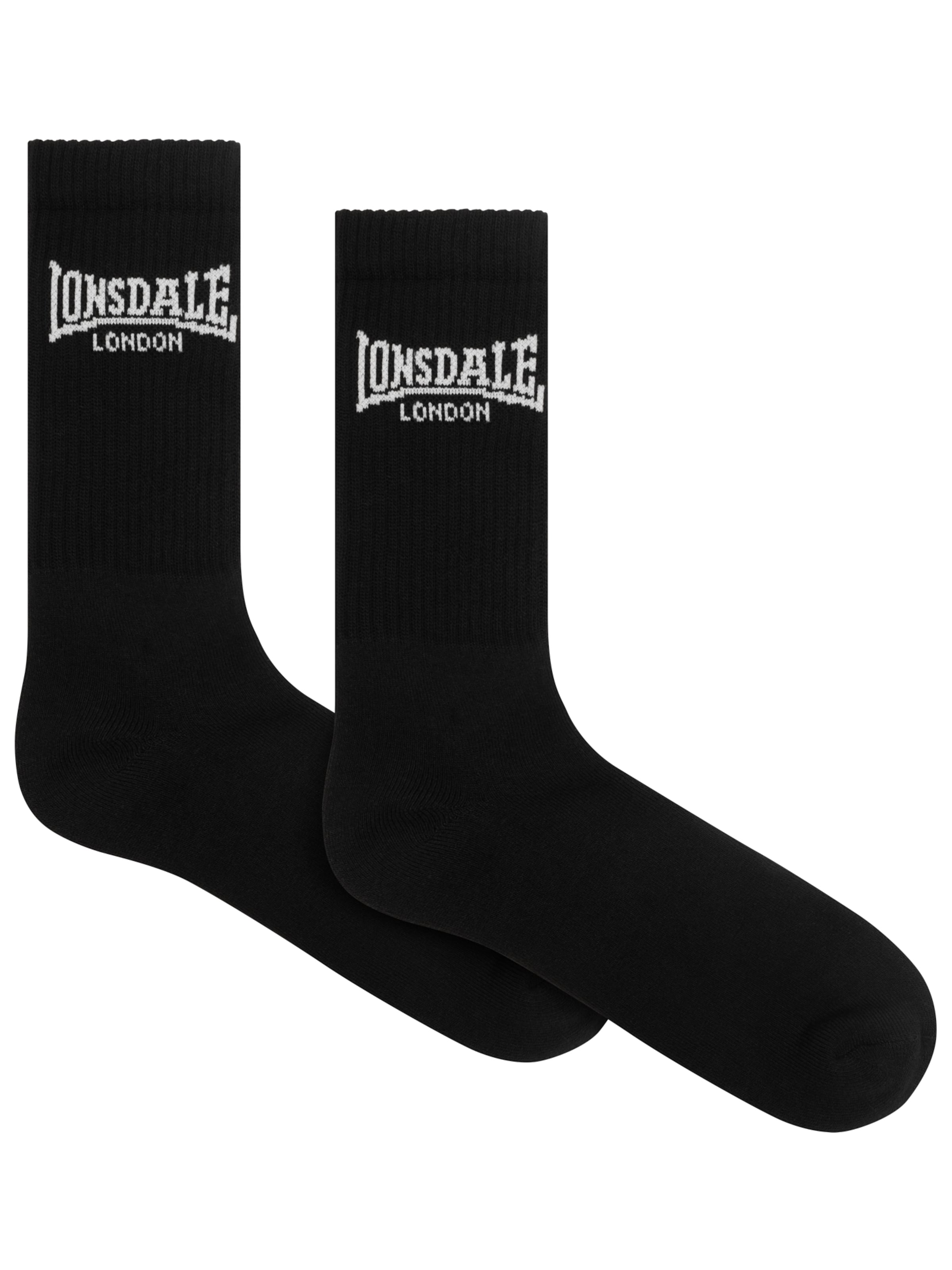 LONSDALE Socks ' Gilbert ' in Black: front