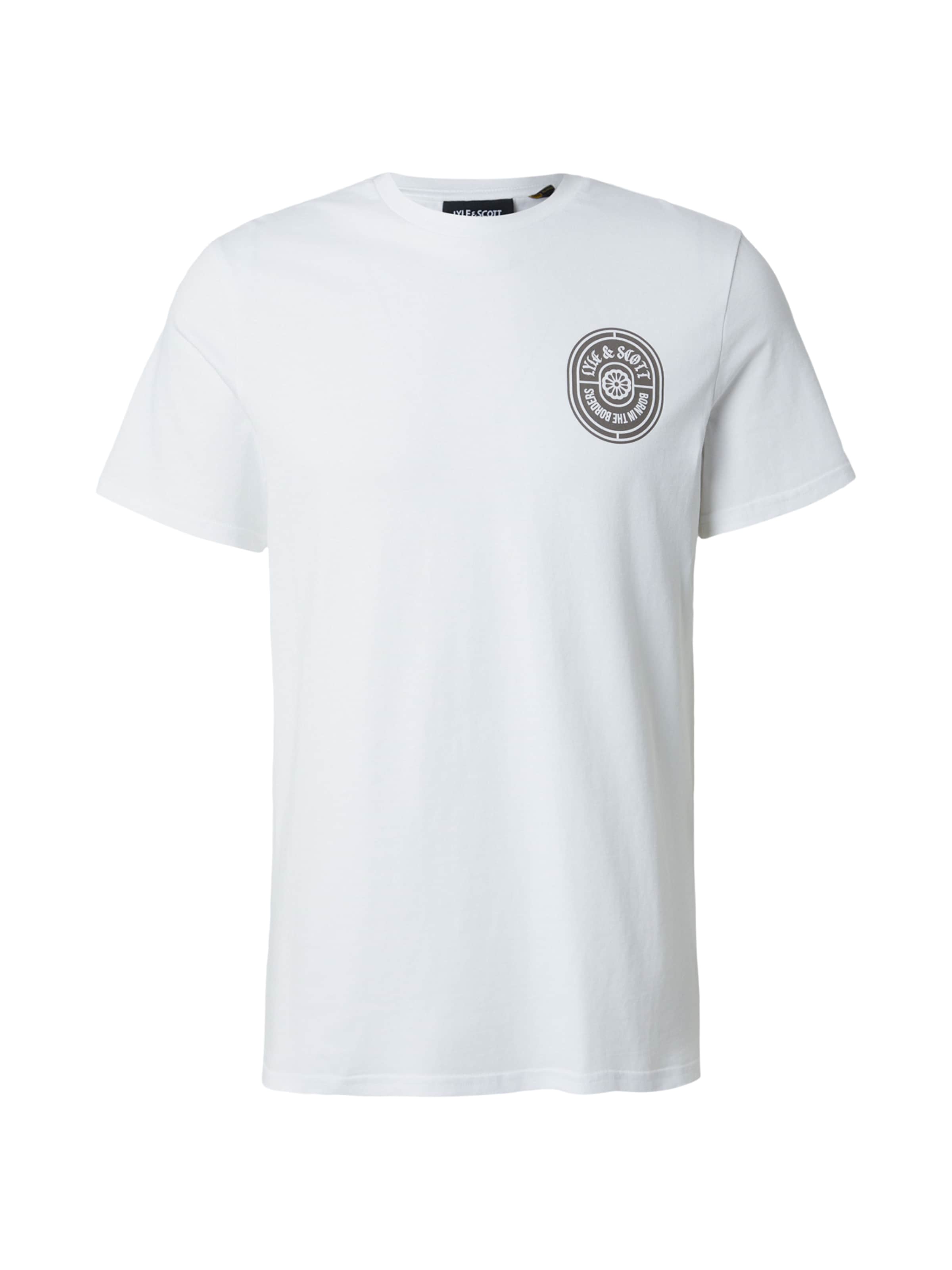 Lyle & Scott Shirt 'Borders Label' in Wit: voorkant