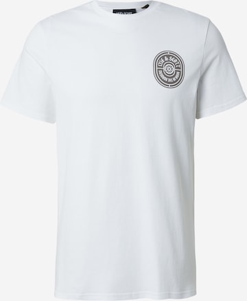 T-Shirt 'Borders Label' Lyle & Scott en blanc : devant