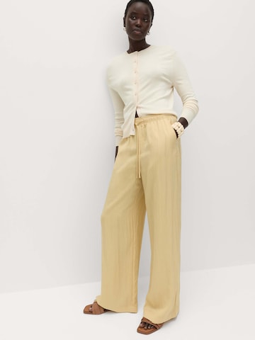 Marks & Spencer Wide Leg Hose in Gelb: Vorderseite