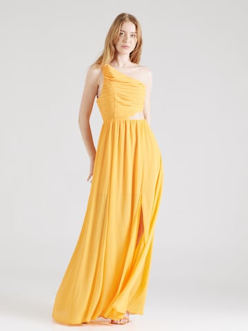 PATRIZIA PEPE - Vestido de noche en amarillo: frente