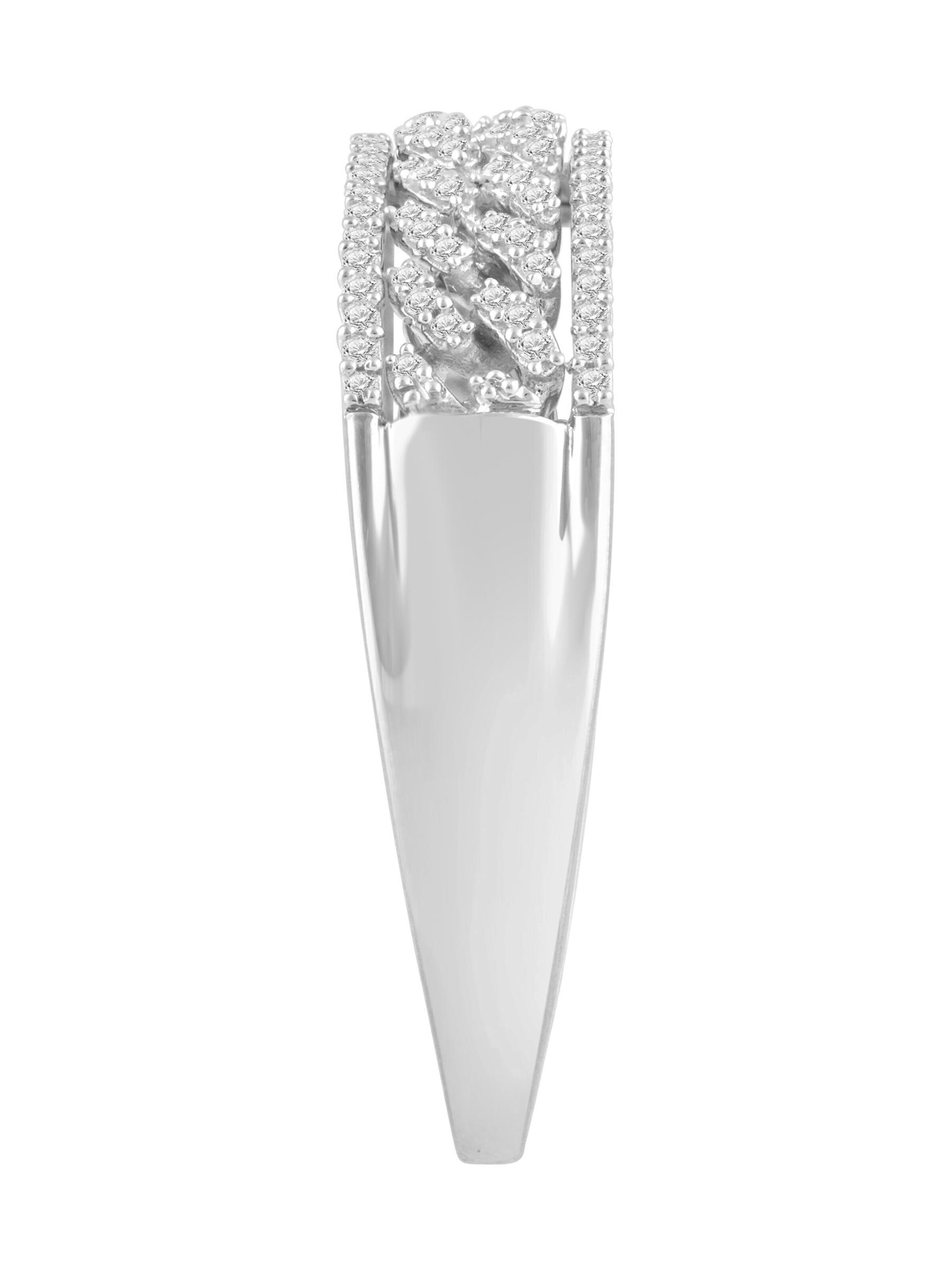 Diamant Exquis - Anillo 'Ring aus 375 Weißgold mit Diamant' en plata