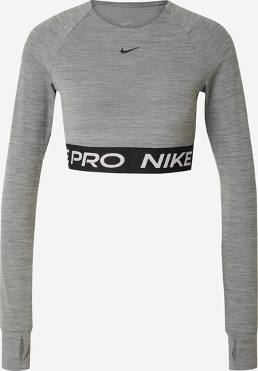 NIKE Funktionsshirt 'Pro' in graumeliert / schwarz / weiß, Produktansicht