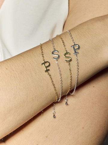 Luxenter - Pulseira 'Alphabet S' em prata