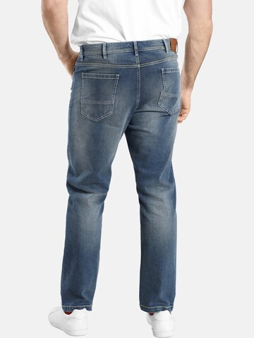 Charles Colby Loosefit Tiefbundjeans ' Baron Givens ' in Blau