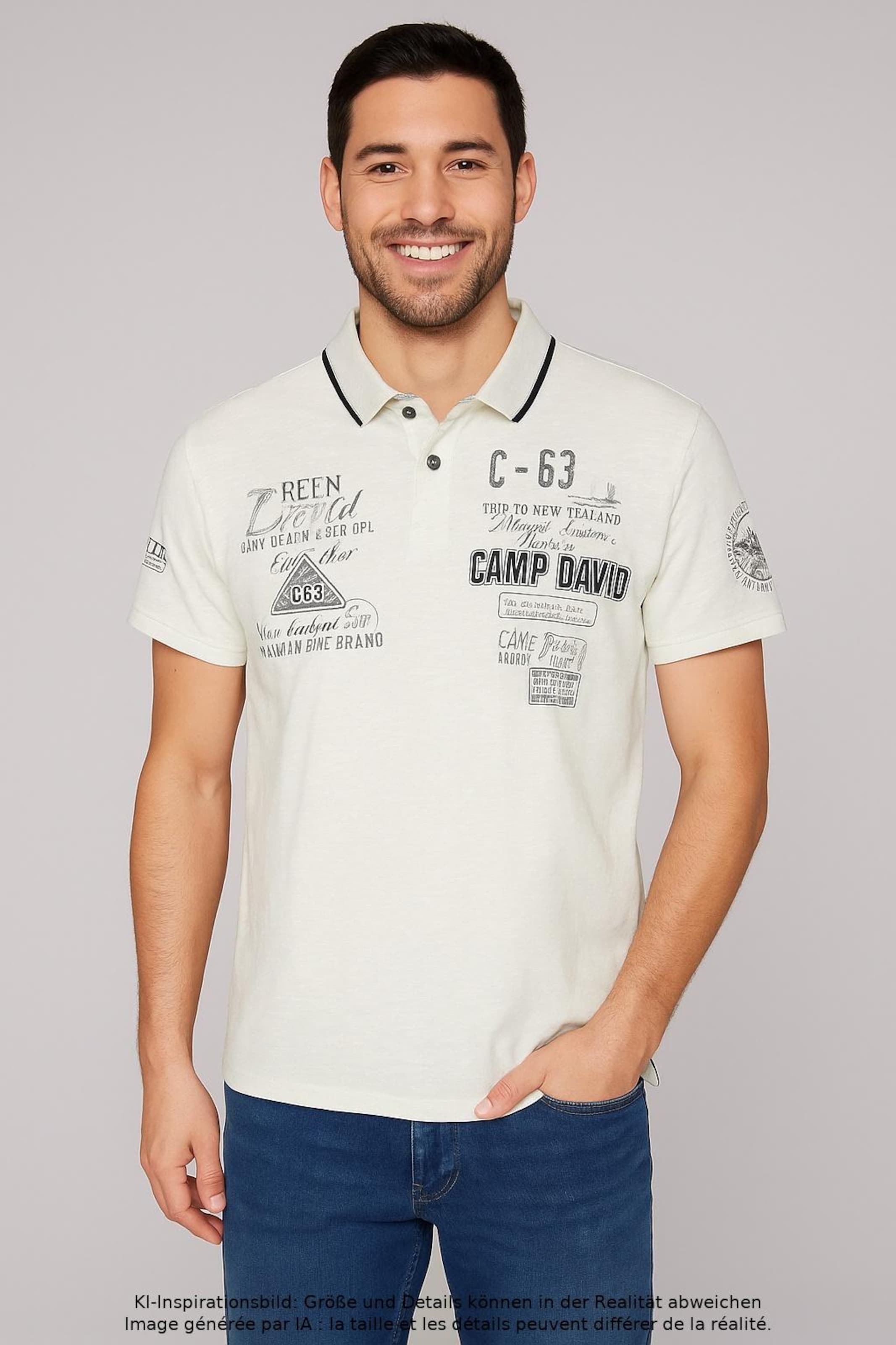 CAMP DAVID Poloshirt L in : Vorderseite