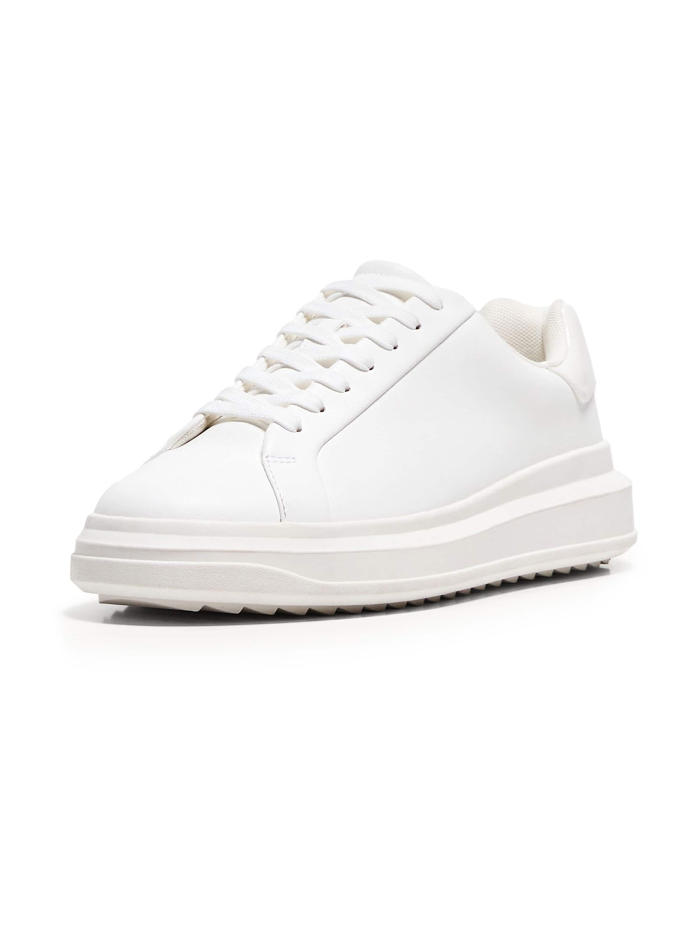 Bershka Platform trainers in White: front