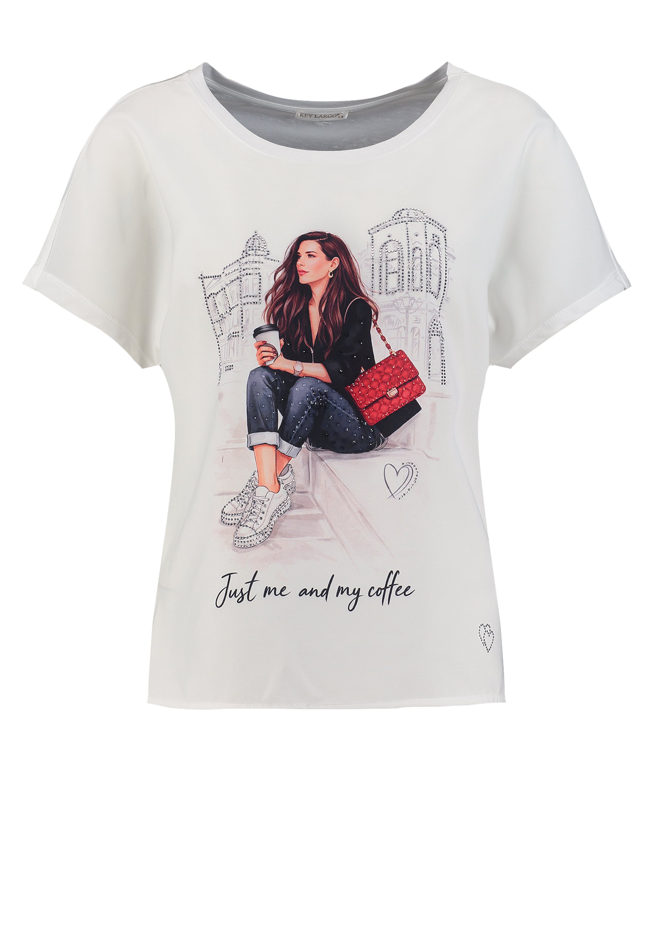 Key Largo - Camiseta 'BREAK' en blanco: frente