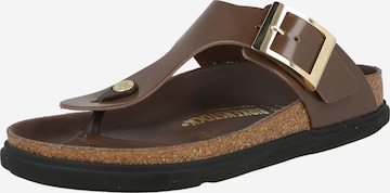 ruda BIRKENSTOCK Šlepetės per pirštą 'Lena': priekis