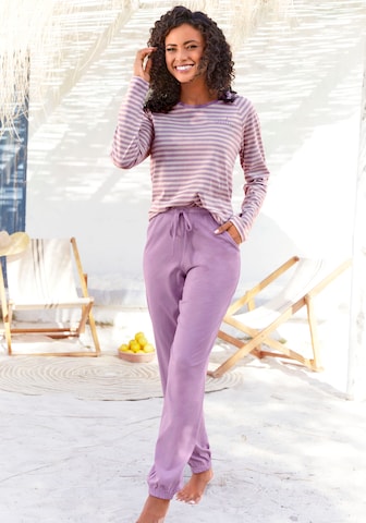 Pyjama VIVANCE en violet : devant