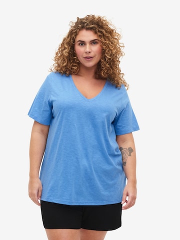 T-shirt 'MBREA' Zizzi en bleu : devant