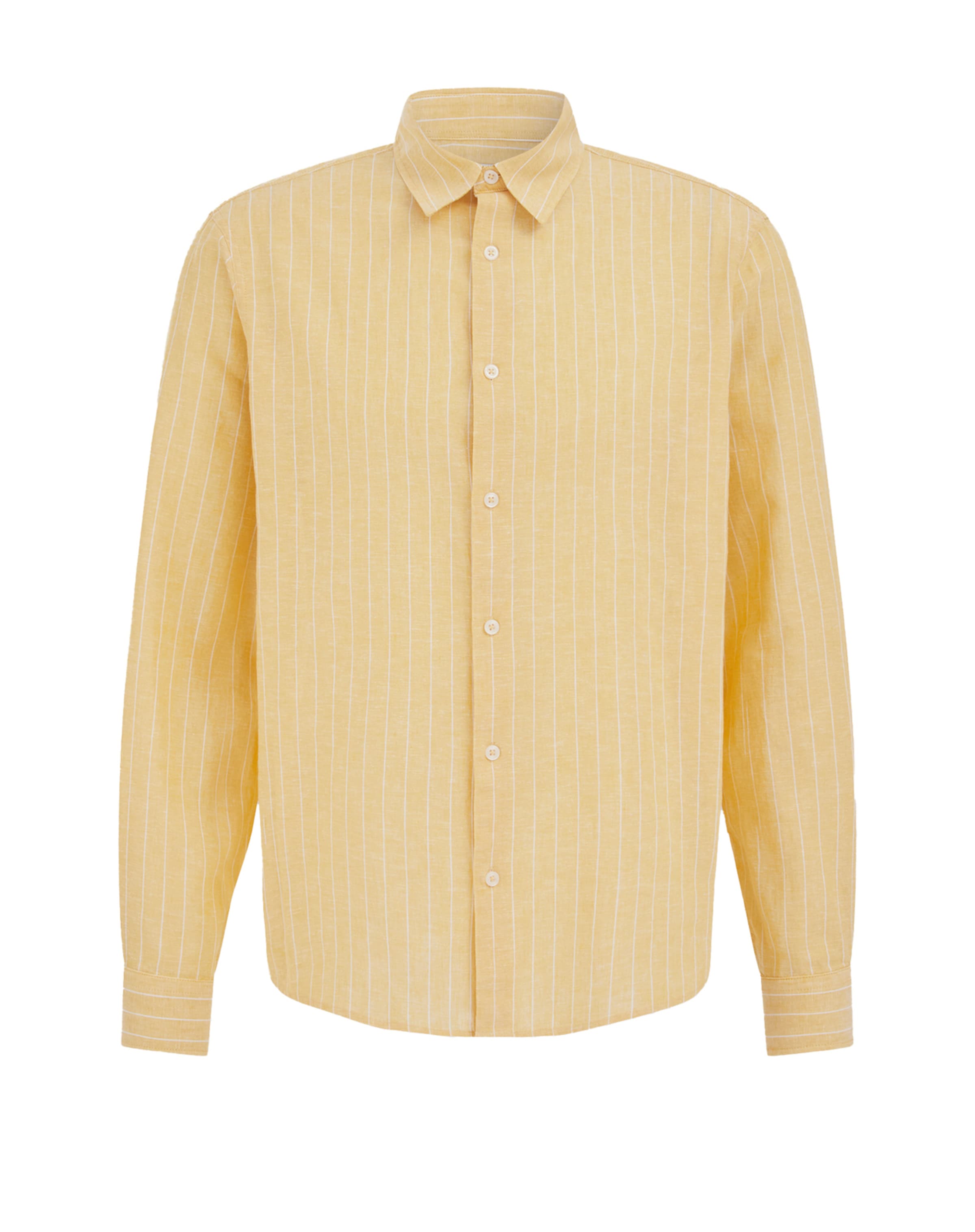 WE Fashion Regular fit Риза в жълто: отпред